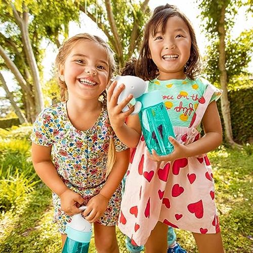 Munchkin® Flip n Lock™ Elephant Toddler Straw Cup, 12 Ounce, Mint