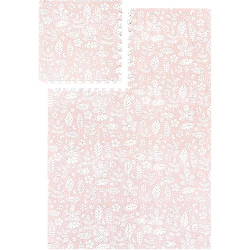 Premium Baby Foam Play Mats - Stylish & Large Non-Toxic Puzzle Floor Tiles - 6 Tiles - Spacious 6ft x 4ft - Expandable Interlocking Crawling Mats - Soft, Thick, Waterproof - Baby Coral