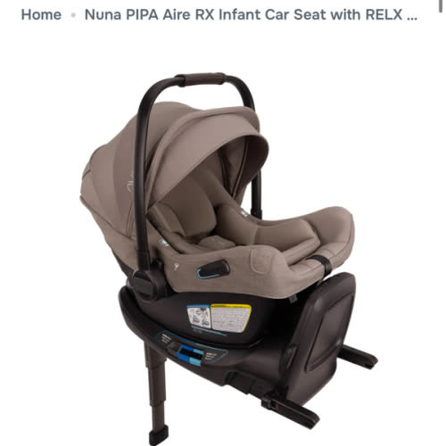 Nuna PIPA Aire RX Infant Car Seat with RELX base - Cedar