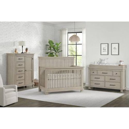 SOHO BABY Hampton 4-in-1 Convertible Crib - Stone Wash