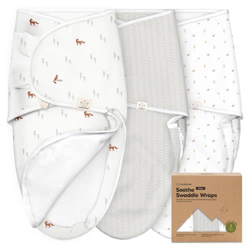 Baby Swaddle Sleep Sacks with Zipper - 3-Pack Swaddles for Newborns 0-3 Months, Infant, Baby Girls, Boys, Soft & Durable Newborn Sleep Sack,Diaper Change Swaddling Blanket(Forest)