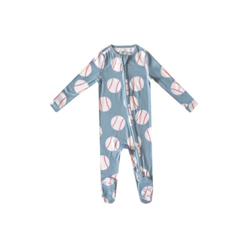 Baby Zip-Up Footie Pajamas, 6-12M- Slugger
