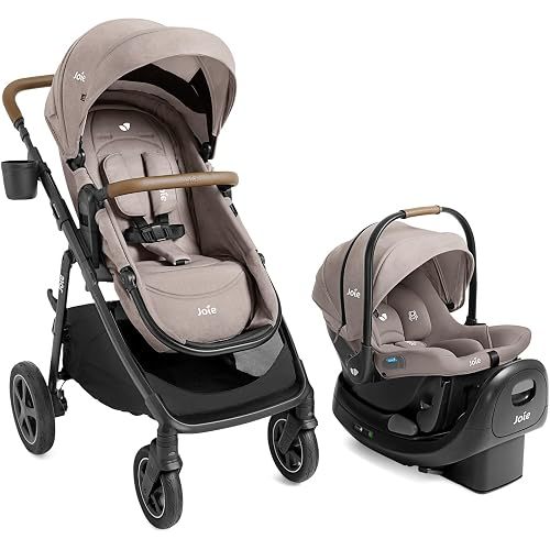 Joie Baby, Ginger DLX Travel System, 4-in-1 Stroller & Car Seat, Includes Lightweight Rue Infant Car Seat (Mocha)