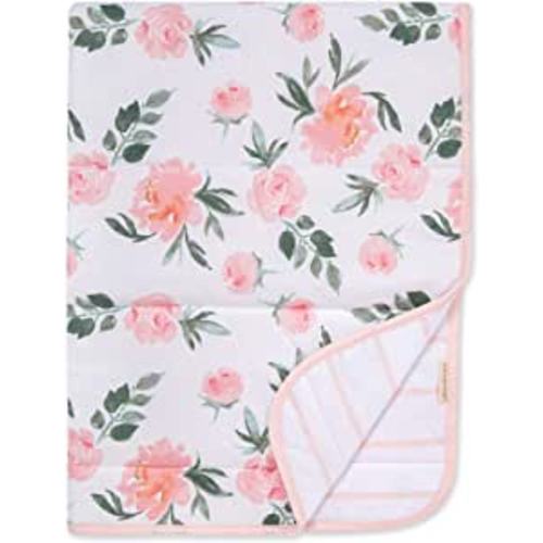Amazon.com: Burt's Bees Baby - Reversible Blanket, Nursery, Stroller & Tummy-Time Organic Jersey Cotton Quilted Infant & Toddler Bedding : Baby