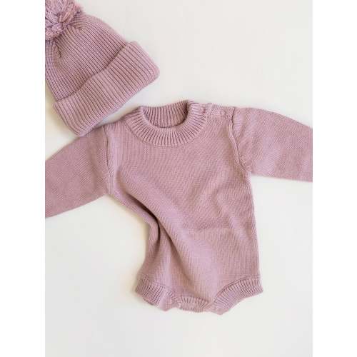 Knit Romper - Vintage Rose – Pine Kids Co LLC