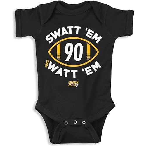 Swatt Em and Watt Em Baby Apparel for Pittsburgh Football Fans (NB-7T)