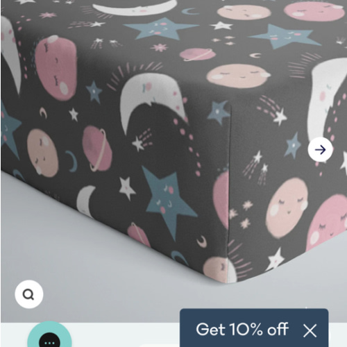 Pink To the Moon and Back Fitted Crib Sheet - Little Sleepies