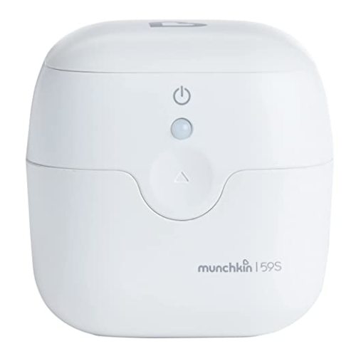 Munchkin Portable UV Sterilizer and Sanitizer Box, Eliminates 99.99% of Germs in 59 Seconds, Mini UV-C Cleaner for Pacifiers and More, White - Mini Sterilizer