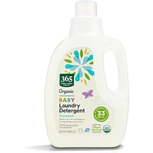 Whole Foods Market, Organic Baby Laundry Detergent (33 HE Loads), Unscented, 50 Fl Oz