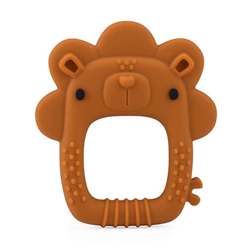 Loulou Lollipop Wild Silicone Baby Teether - Lion - Ginger Honey