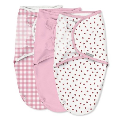 SwaddleMe by Ingenuity Original Swaddle Wrap - Ladybug Picnic - S/M - 0-3 Months - 3pk