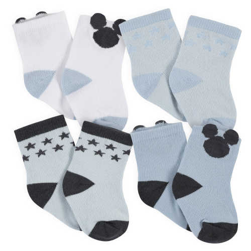 4-Pack Disney Baby Mickey Mouse Jersey Crew Socks
