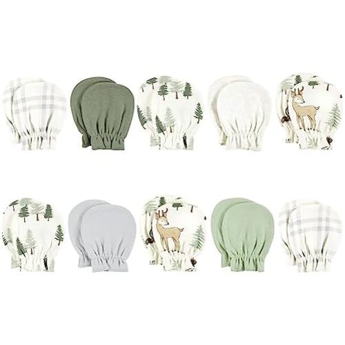 Hudson Baby Unisex Baby Cotton Scratch Mittens