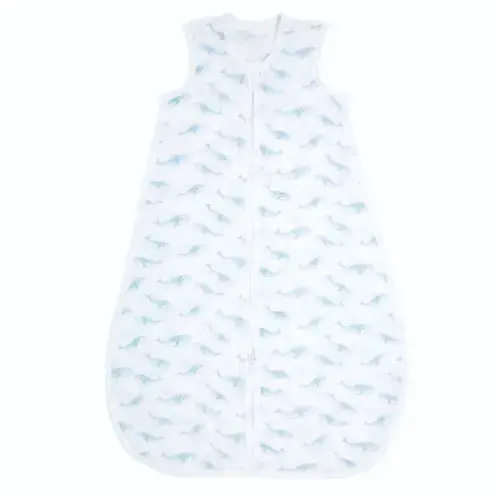 organic cotton light sleep sack TOG 1.0 oceanic | aden + anais
