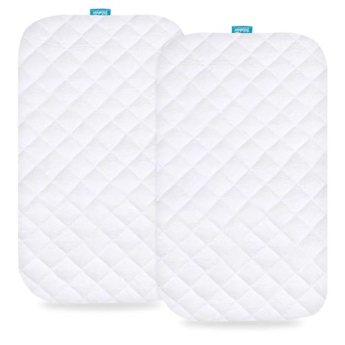 Amazon.com: Waterproof Bassinet Mattress Pad Cover Compatible with ANGELBLISS Baby Bassinet, 2 Pack, Ultra Soft Viscose Made from Bamboo Terry Surface, Breathable and Easy Care : Baby
