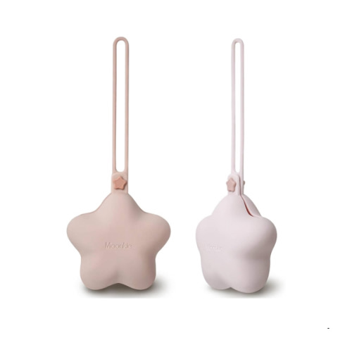 Moonkie Silicone Pacifier Holder Case, Cute Portable Pacifier Storage Case, 2 Pack