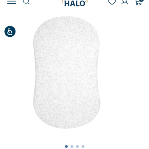 HALO - BassiNest Fitted Sheet 100% Cotton | Pebble - white