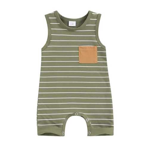 Unisex Baby Sleeveless Striped Pocket Jumpsuit
– The Trendy Toddlers