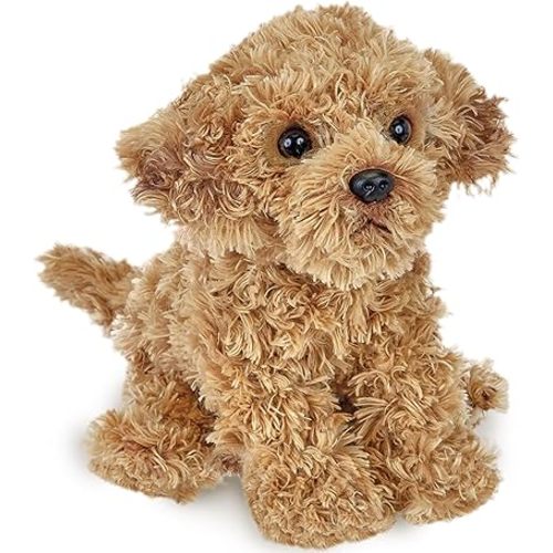 Bearington Collection Caramel Dog Stuffed Animal Puppy - Plush Dog Toys For Kids, Goldendoodle Labradoodle Plushies - 13 Inch