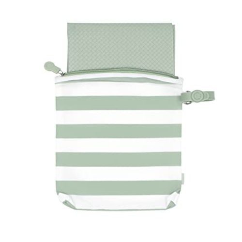 Ubbi On-The-Go Changing Baby Mat with Carrying Bag, Soft and Comfortable Diaper Bag Accessory Must Have for Newborns, Easy to Clean, Portable Changing Pad, Sage Green - Sage Changing Mat & Bag