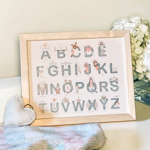 Catholic Alphabet Framed Print