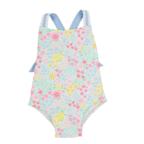 Taylor Bay Bathing Suit - Merry Little Meadow with Beale Street Blue