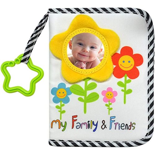 My Family And Friends Baby Photo Album With Sunflower Baby-safe mirror Holds 18 Photos