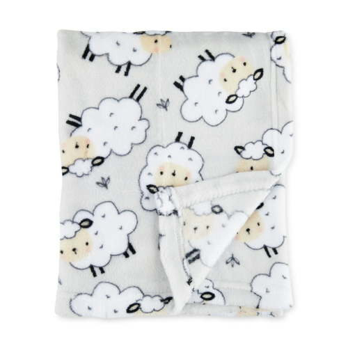 Parent's Choice Grey Sheep Plush Baby Blanket,Infant Unisex, 30" x 36"