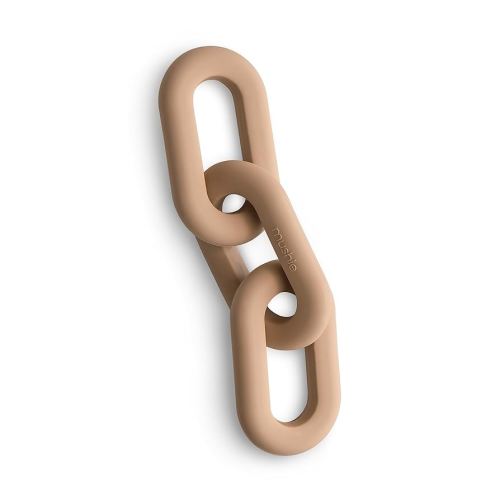 mushie Silicone Baby Links Teether Toy (Natural)