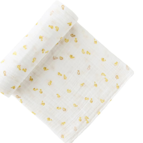 Organic Cotton Muslin Swaddle - Ducks