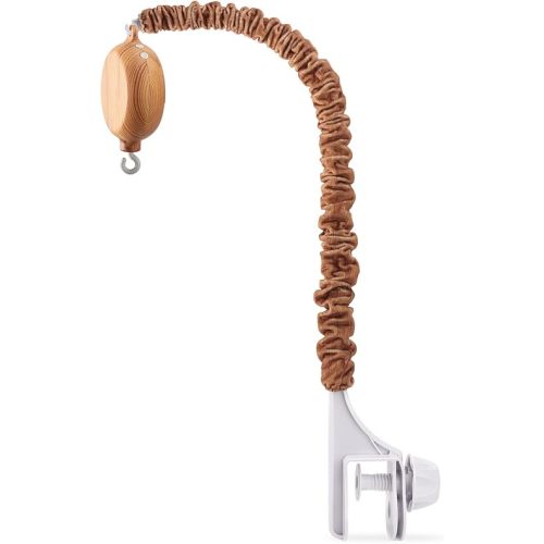 Crib Mobile Arm with Music Box - 25 Inch Universal Mobile Arm for Crib - 35 Lullabies, Volume Control, Mobile Hanger for Crib with Washable Arm Cover - Crib Toys Attachments (Imitation Wood Color)