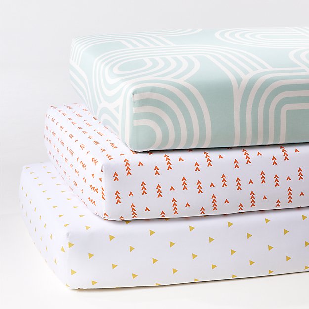 Linework Crib Fitted Sheets
