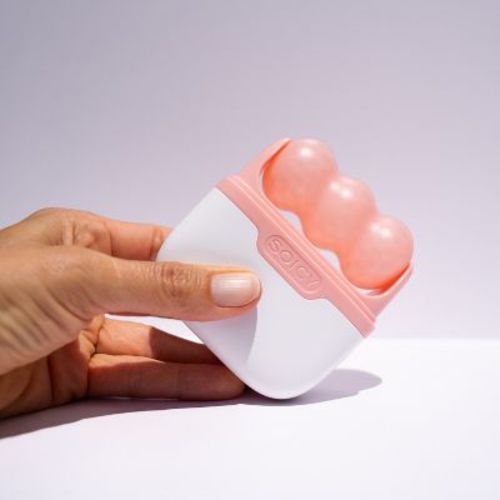 Beautimate 2-in-1 Cryotherapy Ice Roller – Double-Sided Facial Tool for Puffiness, Redness, and Skin Recovery (Peach)