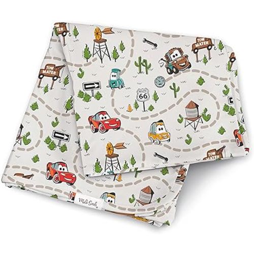 Milk Snob Disney Pixar Infant Boy/Girl Swaddle Blanket, Soft Receiving, Security and Play, Toddler Infant Newborn Bedding, Baby Shower, Baby Registry Gift (Cars) 34 * 34 inches