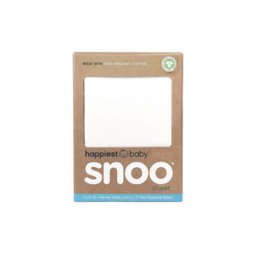 100% Organic Baby Bassinet Sheets for SNOO (White)