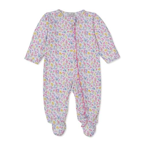 Pastel Gardens Floral Zip Footie