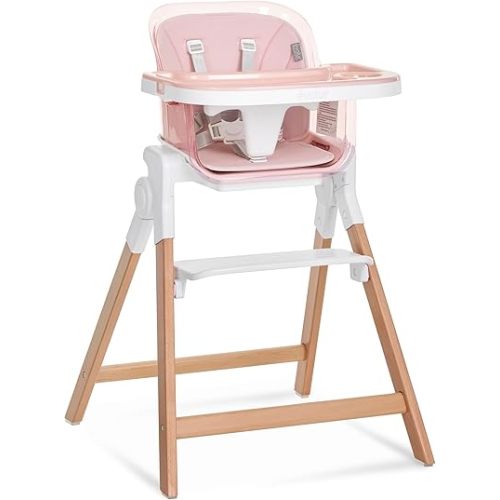 Evolur TinyThrone 2-in-1 Highchair in Grapefruit Pink