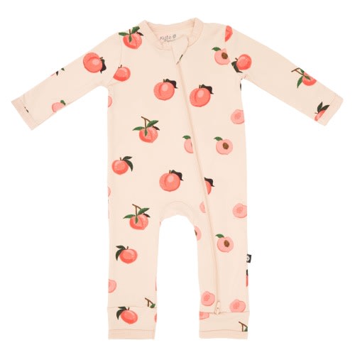 Zippered Romper in Peach