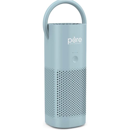 Pure Enrichment® PureZone™ Mini Portable Air Purifier - Cordless True HEPA Filter Cleans Air & Eliminates 99.97% of Dust, Odors, & Allergens Close to You - Cars, School, & Office (Starlight Blue)