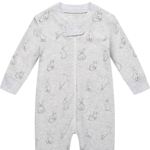 Owlivia Organic Cotton Baby Boy Girl Zip up Sleep 'N Play Pjs, Footless, Long Sleeve