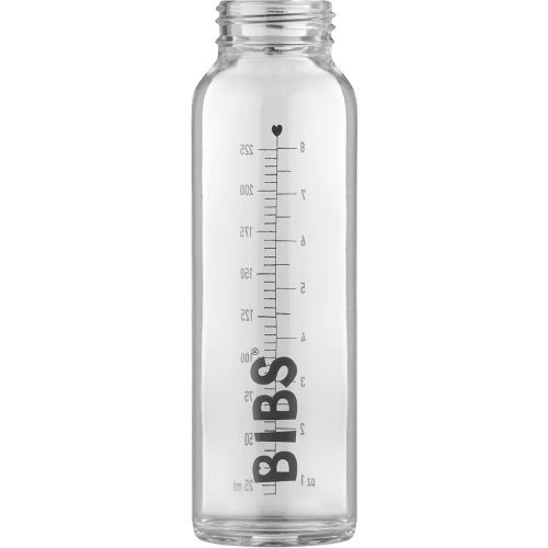 BIBS Glass Bottle - Part of Set. Mix and Match with BIBS Colorful Bottle Kits., 225 ml, Single Glass Bottle