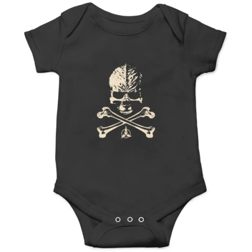 Startrek2020 - Klingon Jolly Roger Onesies Kids's Short Sleeve Onesie 12M Black sold by VicenteDMaddox | SKU 278184620 | Printerval