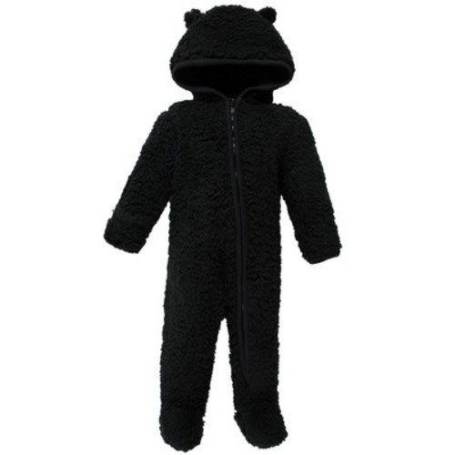 Hudson Baby Faux Shearling Bunting 1pk, Black, 18-24 Months