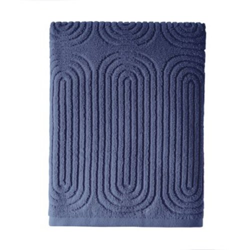 Beautiful Textured Bath Towel, 56" x 30", Smokey Blue by Drew Barrymore