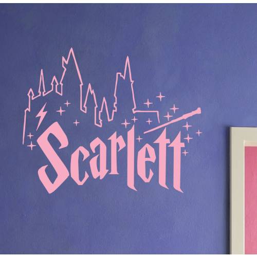 H.Potter style custom name wall decal/ Personalized Wall Sticker/ Name sticker/ Wizard HP room/ kidsroom/ magic wand/ gift/ made in USA