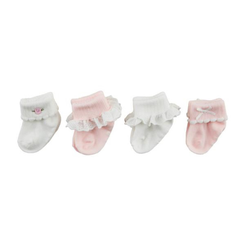 Pink Foldover Sock Set | Infant Sock Collection | Mud Pie