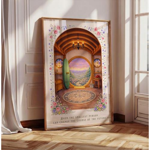 Even the smallest person Book Quote Print, Fantasy Wall Art, The Shire-Inspired Wall Art, Hobbit Home Décor, Book Lover Gift, Fantasy Quote