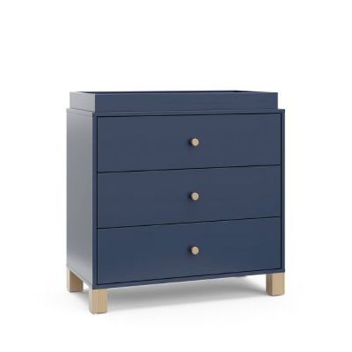 Storkcraft California 3 Drawer Dresser with Removable Changing Topper - Midnight Blue
