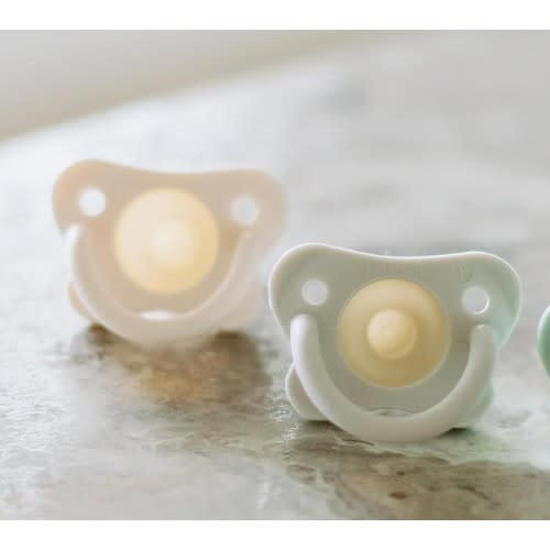 Dr. Brown's HappyPaci One-Piece Silicone Pacifier (3 Pack) - Green, Gray, Ecru