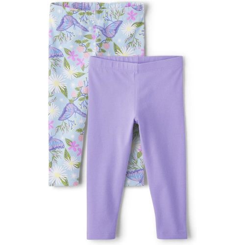 The Children's Place Baby Girls' and Toddler Printed Leggings, Multipacks